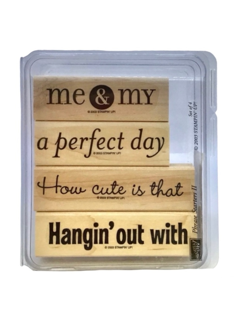 Stampin’ Up! 2003 “Phrase Starters II” Rubber Stamp Set